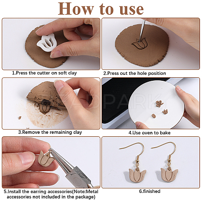 7Pcs 7 Styles Flower & Oval Resin Clay Cutters DIY-CP0010-34-1