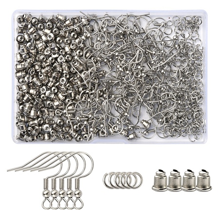 Tarnish Resistant 200Pcs 304 Stainless Steel Earring Hooks STAS-T051-007-1