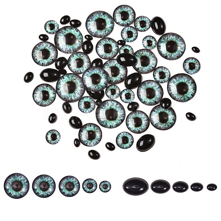 Acrylic Craft Eyes and Glass Cabochons DIY-SZ0001-65-1
