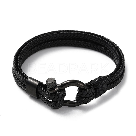 Microfiber Braided Cord Bracelet BJEW-F460-08B-1-1