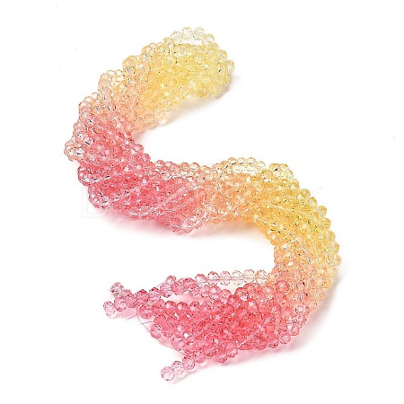 Transparent Painted Glass Beads Strands X1-DGLA-A034-T8mm-A09-1