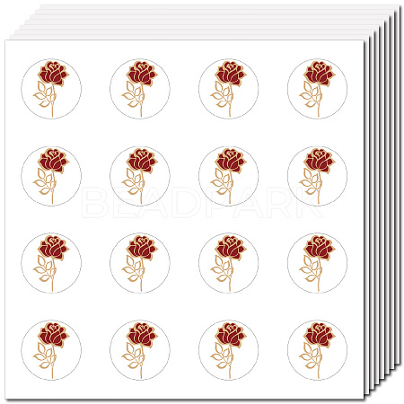 8 Sheets Plastic Waterproof Self-Adhesive Picture Stickers DIY-WH0428-080-1