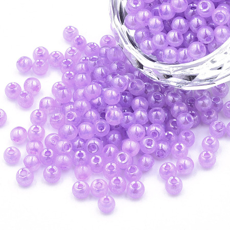 6/0 Imitation Jade Glass Seed Beads SEED-N004-006-03-1