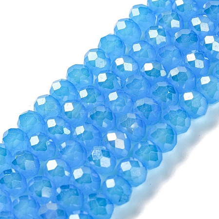 Baking Electroplate Glass Beads Strands DGLA-A039-J6MM-B12-1
