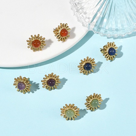 304 Stainless Steel Stud Earrings EJEW-JE07292-1