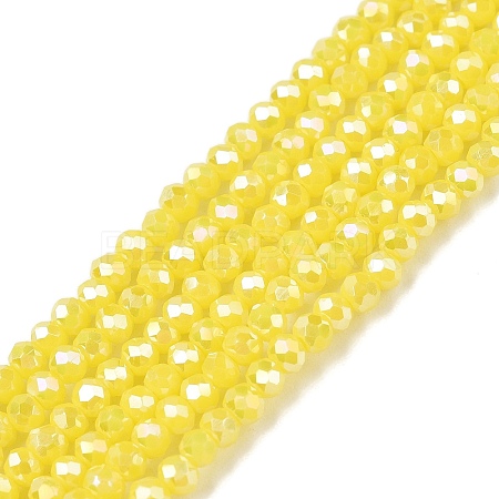 Electroplate Glass Beads Strands EGLA-A044-P1mm-B04-1