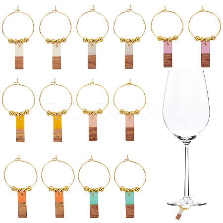 Brass Wine Glass Charms AJEW-GO00012-1