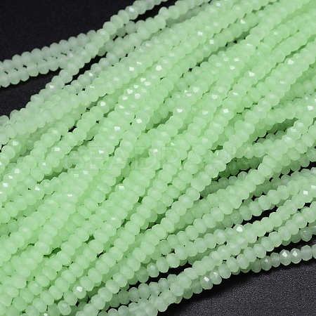 Faceted Rondelle Glass Beads Strands X-GLAA-M028-2mm-B05-1