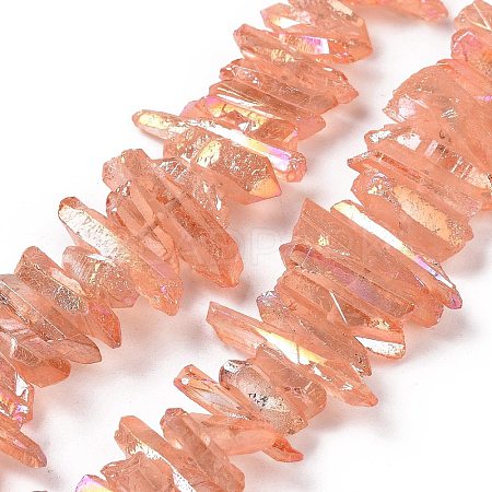 Natural Quartz Crystal Points Beads Strands G-K181-B23-1