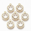 Brass Micro Pave Clear Cubic Zirconia Charms RJEW-T063-62G-NF-1