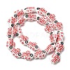 Handmade Printed Porcelain Beads PORC-F005-03B-01-4