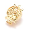 Brass Micro Pave Cubic Zirconia Box Clasps ZIRC-F107-07G-2