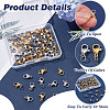 60Pcs 2 Colors 304 Stainless Steel Lobster Claw Clasps STAS-ME0002-18-3