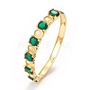 Rack Plating Virgin Mary Brass Bangles with Micro Pave Cubic Zirconia BJEW-E071-03G-3