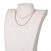 Heart Evil Eye 304 Stainless Steel Enamel Link Chains Bracelets & Necklaces Jewelry Sets SJEW-JS01153-12