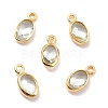 Eco-Friendly Brass with Glass Pendants KK-K268-01G-1