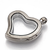 Alloy Magnetic Locket Pendants PALLOY-T052-13-3