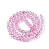 Dyed Transparent Crackle Glass Beads Strands GLAA-Q108-01A-A07-2