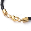 Braided Leather Bracelets Making X-BJEW-JB04814-02-3