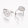 925 Sterling Silver Hoop Earrings EJEW-F157-04P-2