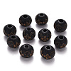 Painted Natural Wood Beads X-WOOD-N006-03A-10-1