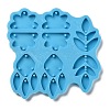 Cloud & Rhombus & Leaf Shape DIY Pendant Silicone Molds DIY-M048-03-2