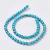 Sea Shell and Synthetic Turquoise Assembled Beads Strands G-G758-04-6mm-2