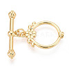 Brass Toggle Clasps KK-T077-01G-1