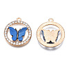 Alloy Rhinestone Pendants PALLOY-S183-001-RS-4