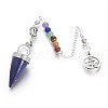 Chakra Jewelry Natural Lapis Lazuli Cone Dowsing Pendulums G-G771-E03-2