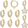 10Pcs Brass Huggie Hoop Earring Findings KK-BC0008-83-1