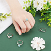 6Pcs Brass Adjustable Ring Findings KK-GO0001-42-4