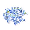 Transparent Electroplate Glass Beads GLAA-F122-01C-3