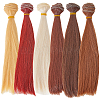 6Pcs 6 Colors Plastic Doll Wig Hair AJEW-DC0002-11-1