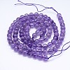 Natural Amethyst Round Bead Strands G-M212-4mm-02A-2