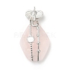 Natural Rose Quartz Pendants G-G870-06P-1