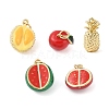 Rack Plating Brass Enamel Pendants KK-G507-04A-G-1