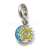 Rack Plating Alloy Enamel European Dangle Charms PALLOY-A009-13P-1
