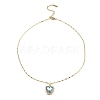 Tiger Head Light Gold Brass Micro Pave Cubic Zirconia Pendant Necklaces NJEW-E105-18KCG-03-2