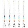 Glass Teardrop Chandelier Pendant Decorations HJEW-JM00856-1