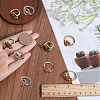SUNNYCLUE 9Pcs 9 Style Fish/Peacock Alloy & Steel Yarn Guide Finger Holders Sets RJEW-SC0001-19-3