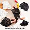 AHADEMAKER 2 Pairs 2 Colors Cotton Lace Sleeves AJEW-GA0004-98-3