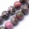 Natural Rhodonite Beads Strands G-G717-3mm-1