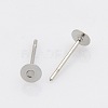 Tarnish Resistant 304 Stainless Steel Stud Earring Findings STAS-N019-17-4.5mm-1