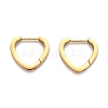 304 Stainless Steel Heart Huggie Hoop Earrings STAS-H156-15G-1