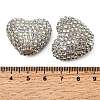Sparkling Acrylic Heart Beads with Rhinestone Embellishment OACR-NH0001-02B-07-3
