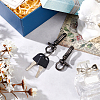2Pcs Brass Shackle Clasps with Brass S Hook Clasps KK-PH0006-13-5