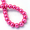 Baking Paint Pearlized Glass Pearl Round Bead Strands LS-HY-Q330-8mm-10-4
