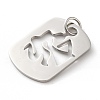 Hollow 304 Stainless Steel Pendants STAS-C086-04A-P-2