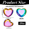 2Pcs 430 Stainless Steel Display Trays for Key Jewelry ODIS-SP0001-12RC-2